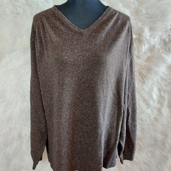 Tommy Bahama Women's Brown Merino Wool and Silk Blend Sweater Size: XL - Picture 1 of 7